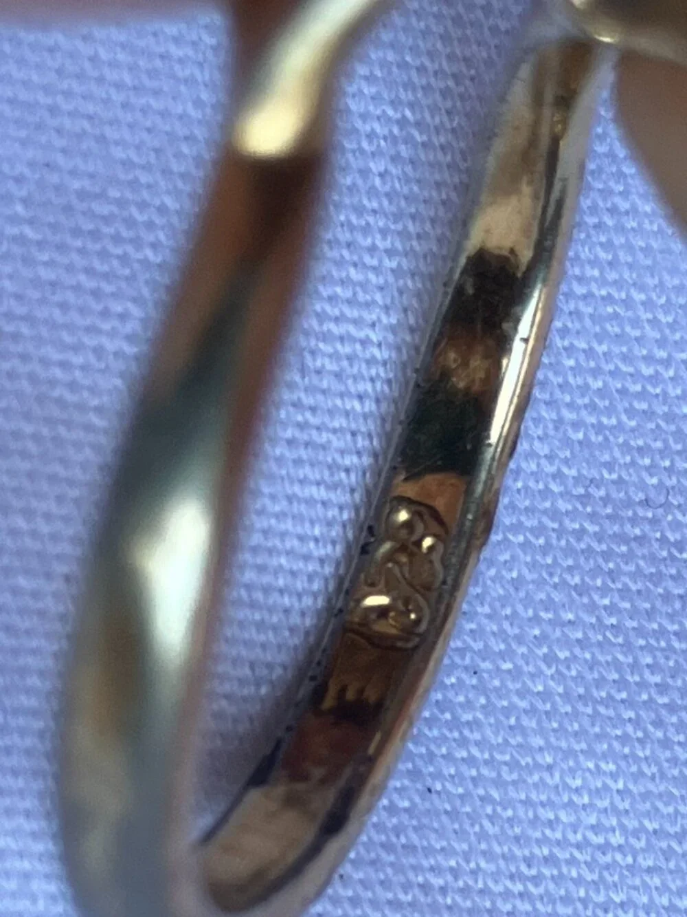 Vintage 925 Gold Vermeil Garnet Bypass Ring Size 9.5 - AS IS / Missing Stones